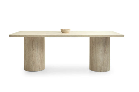 Traverten Kaplamalı Masa